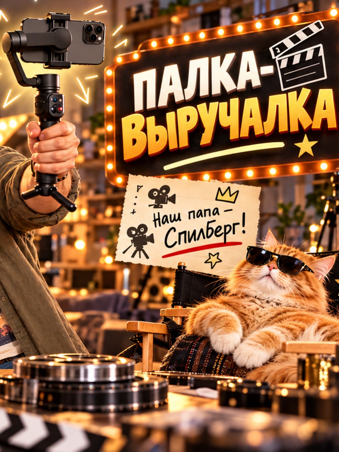 Обложка трека «ПАЛКА-ВЫРУЧАЛКА, ИЛИ НАШ ПАПА — СПИЛБЕРГ!» 2